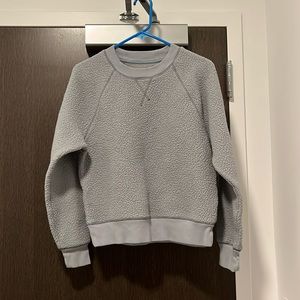 Everlane Light Blue Fleece Pullover (M)